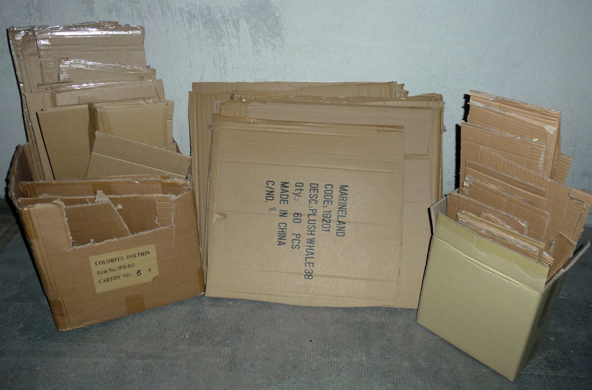 Déchets de type: cartons